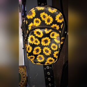 Sunflower Crossbody Bag With Adjustable Strap